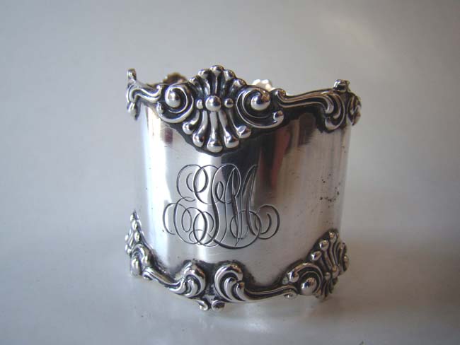 An American sterling silver Napkin ring by Gorham circa 1895